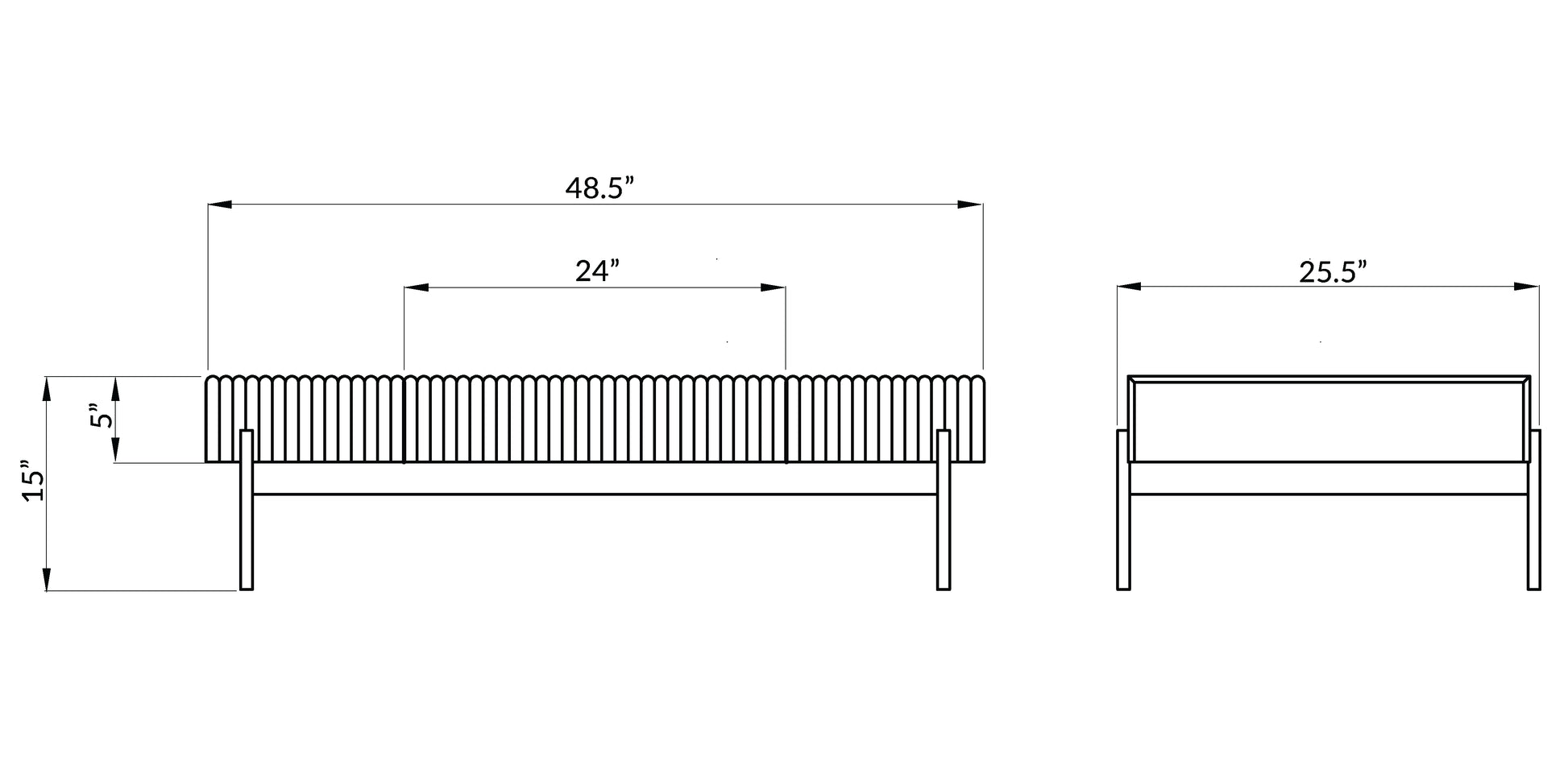 TREBLE RECTANGLE COFFEE TABLE