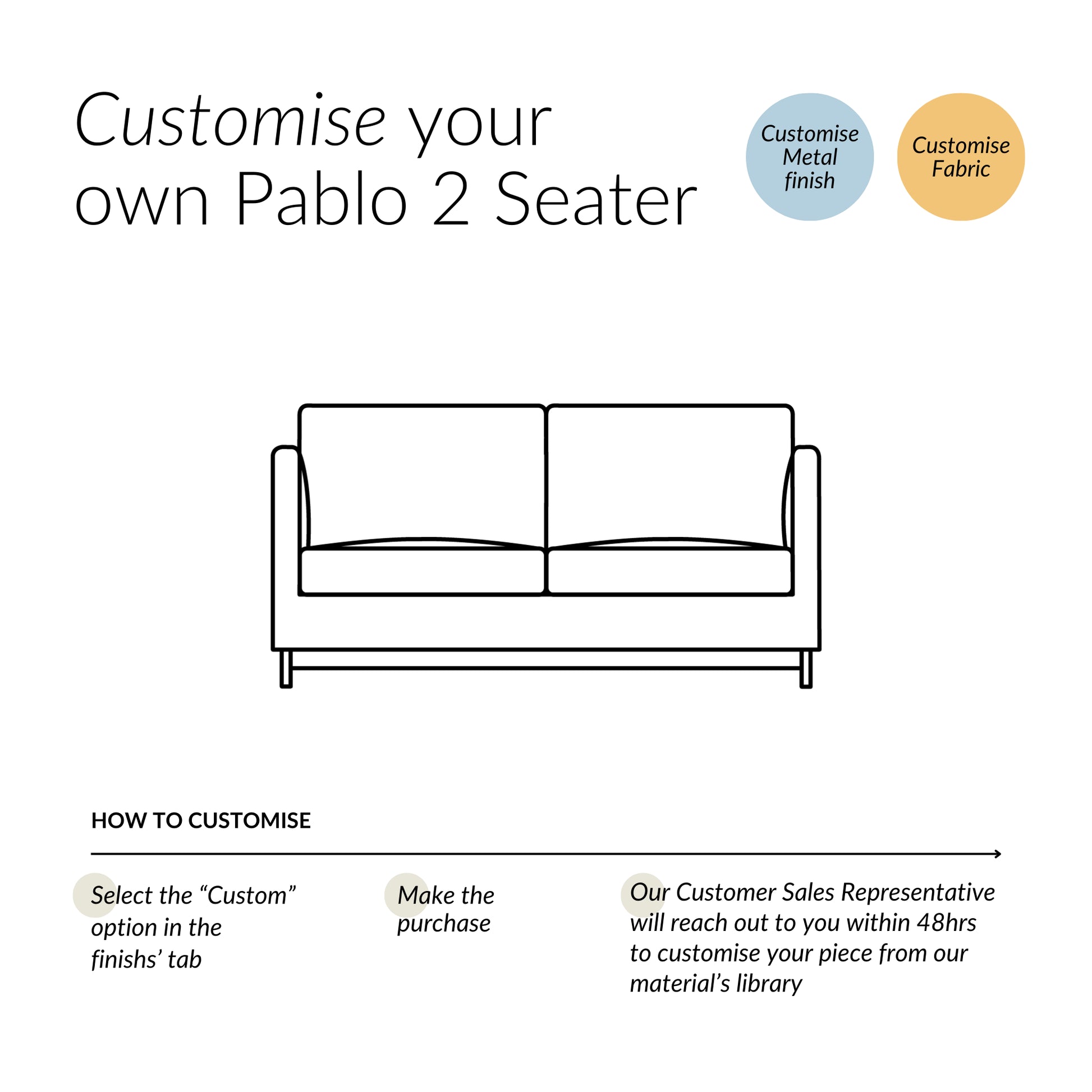 PABLO | 2 SEATER SOFA