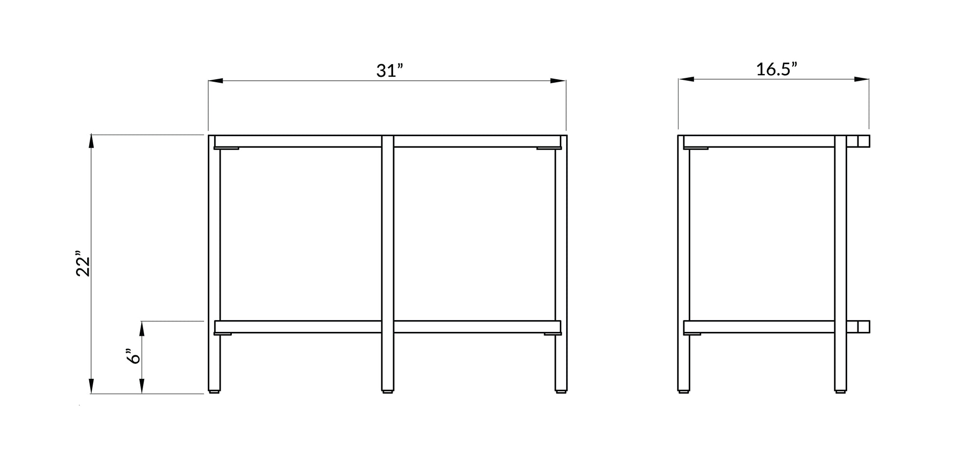 CRESCENT SIDE TABLE