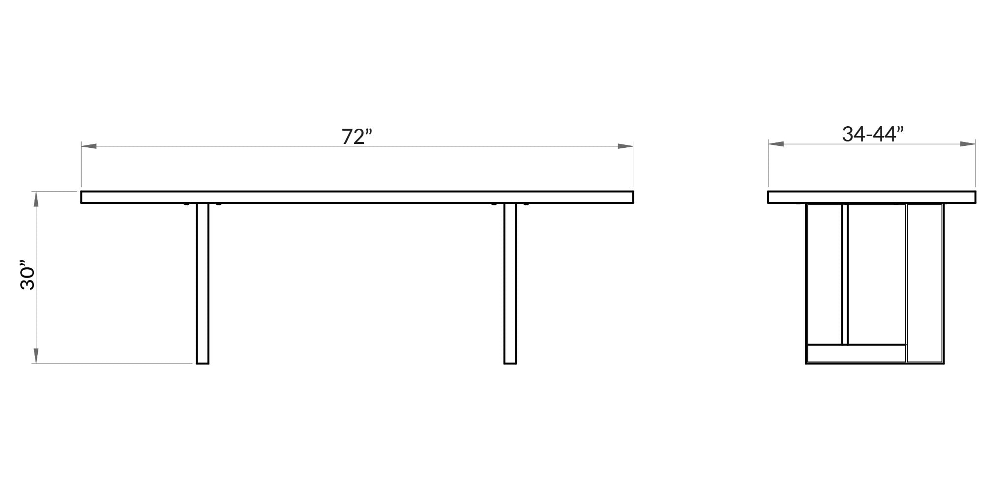 Standard 6 discount seater table dimensions