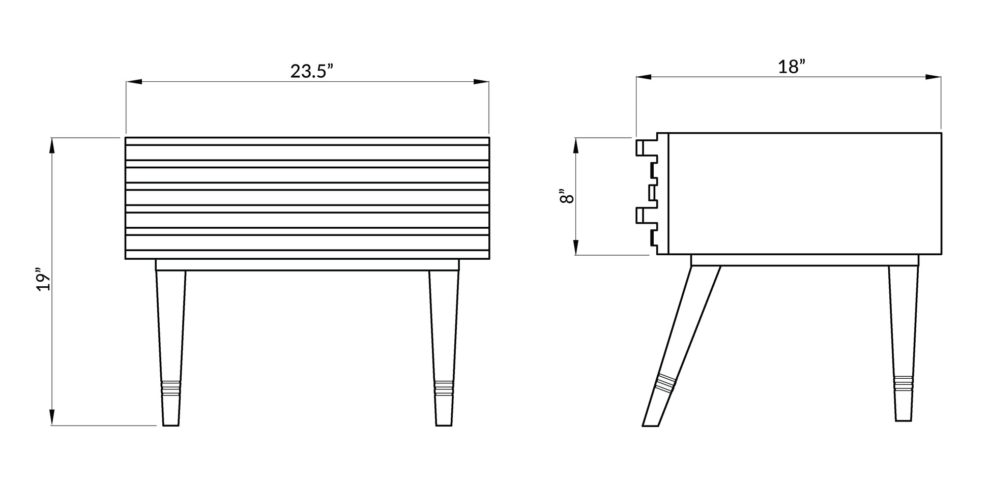 WAYVE BEDSIDE TABLE